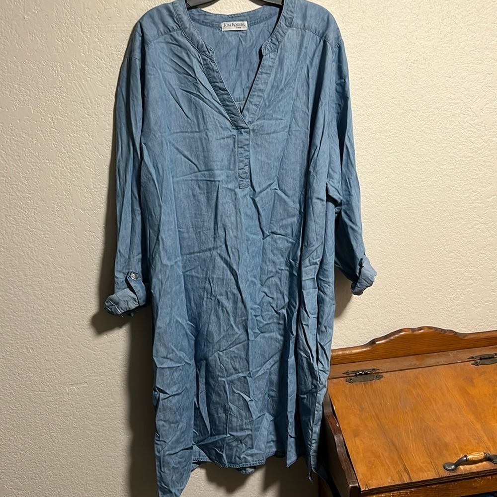 Kim Rogers (Curvy) Denim Dress